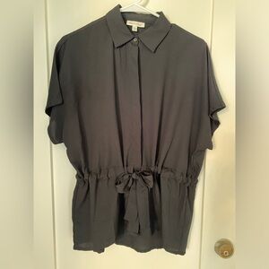 Black Prologue Shirt with Tie Waist, Size XS